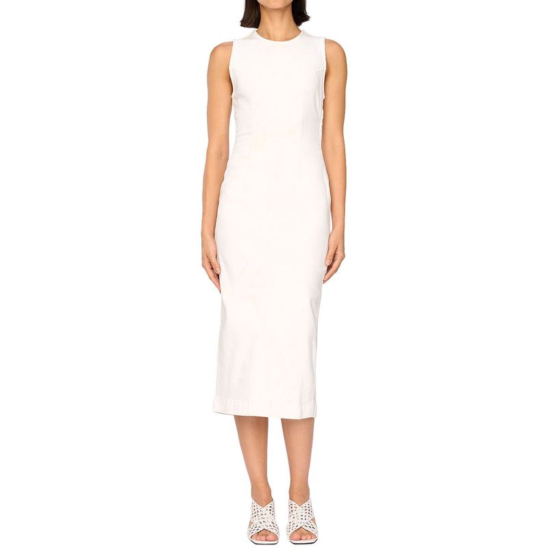 Dl1961 Womens Esme Denim Midi Dress Xs White - Nwt $269